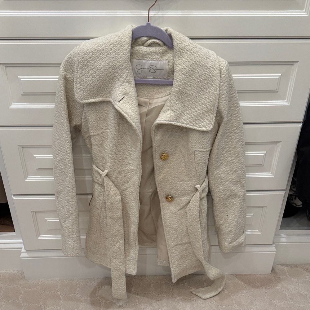 Jessica Simpson Cream Trench Coat